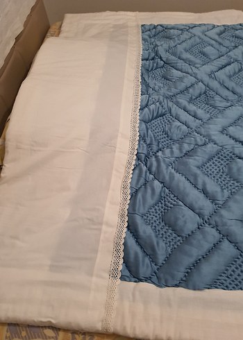 Mavi Pamuk Yumuşak Yorgan - Görsel 4