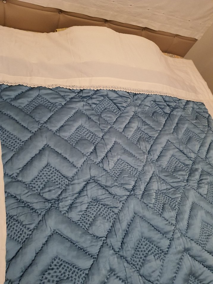 Mavi Pamuk Yumuşak Yorgan - Görsel 5