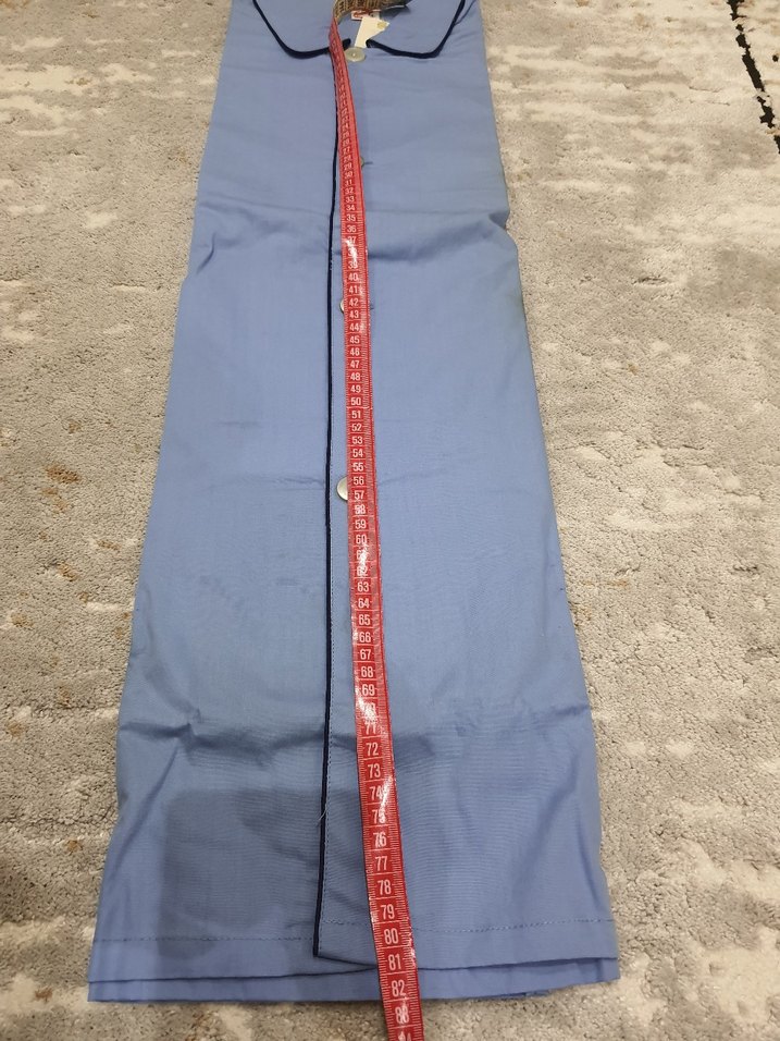 Mavi uzun Kollu Erkek pijama - Görsel 3