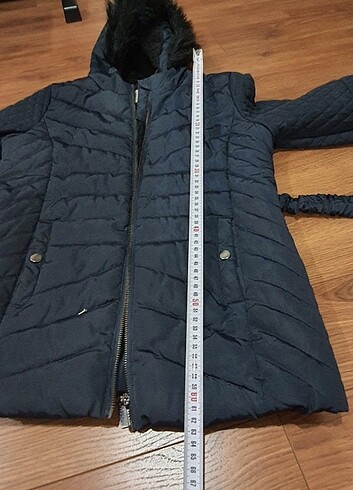 11-12 Yaş Beden lacivert Renk Kız çocuk montu