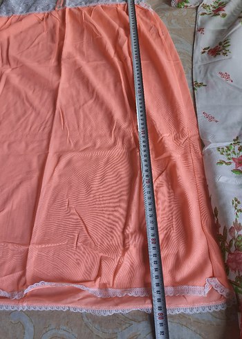 xl Beden Pembe ve Çiçekli Vintage Uzun Kadın Gecelikleri