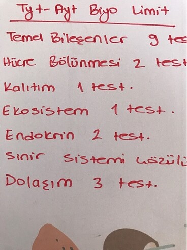  Beden Renk Tyt ayt limit biyoloji