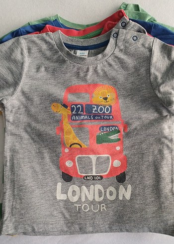 Erkek Çocuk Renkli Baskılı Kısa Kollu Tişört - Görsel 8