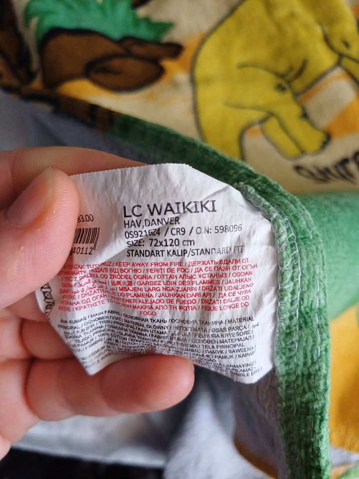 Renkli Baskılı Dinozor Desenli Çocuk Bornozu - Görsel 3