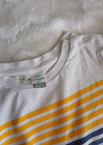 Çizgili Kısa Kollu Bebek Takımı - Görsel 3