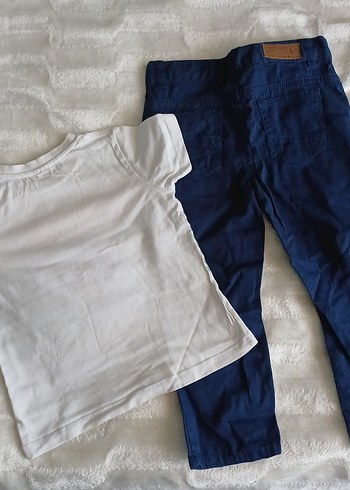 Çizgili Kısa Kollu Bebek Takımı - Görsel 2