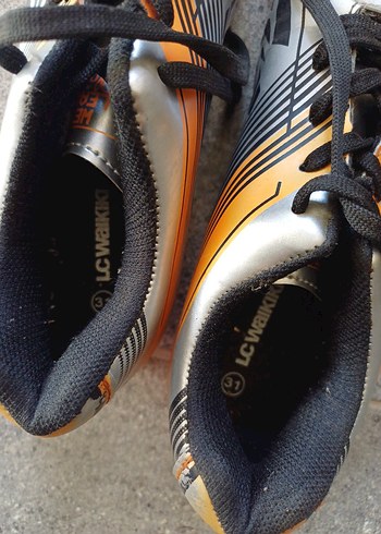 Krampon/Gri Erkek Çocuk Spor Ayakkabı Velcro - Görsel 4