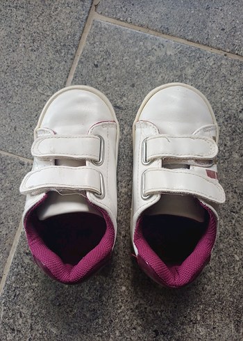 Kız Çocuk Beyaz Cırt Cırtlı Spor Ayakkabı - Görsel 2