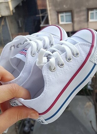 22 numara Beyaz A kalite ayakkabı Converse