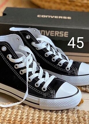 45 numara siyah A kalite ayakkabı Converse