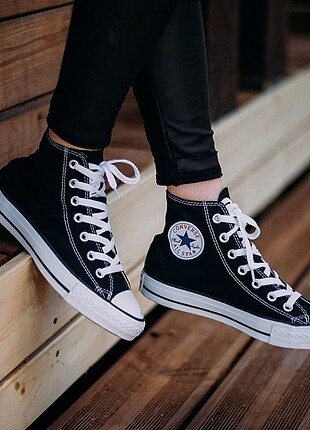 36 numara siyah A kaliteli ayakkabı Converse uzun