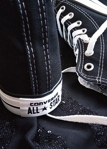 33 Beden siyah Renk 33 numara kedi Baskılı Unisex Converse