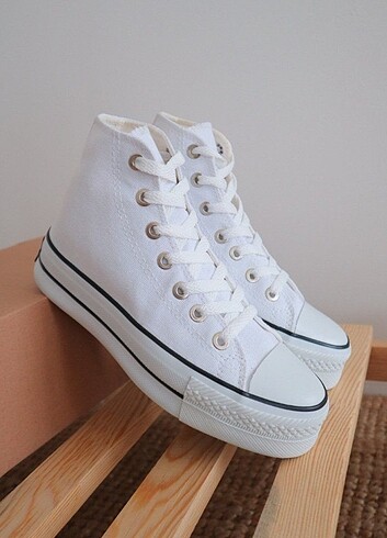 37 numara siyah Converse platform taban 4cm yükseklik 