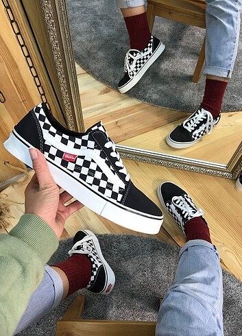 38 numara damalı Vans old school