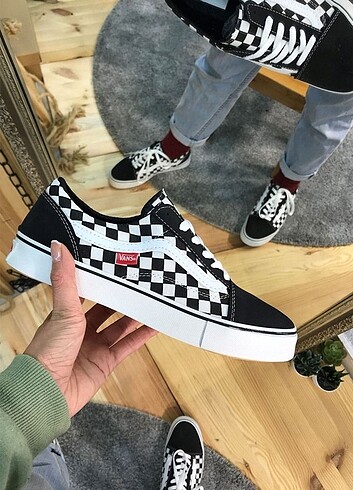Diğer Siyah Damalı Vans old school sıfır ürün