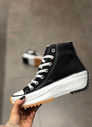38 Beden siyah Renk 38 Numara Siyah Run Star hike Converse sıfır ürün