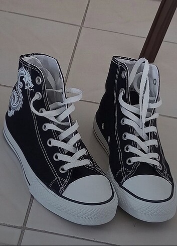 Diğer Ejderha Baskılı Converse All star Sıfır Ürün 