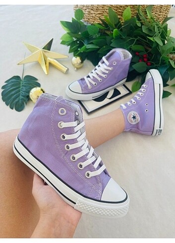 37 Beden 37 Numara lila rengi Converse all star sıfır ürün 