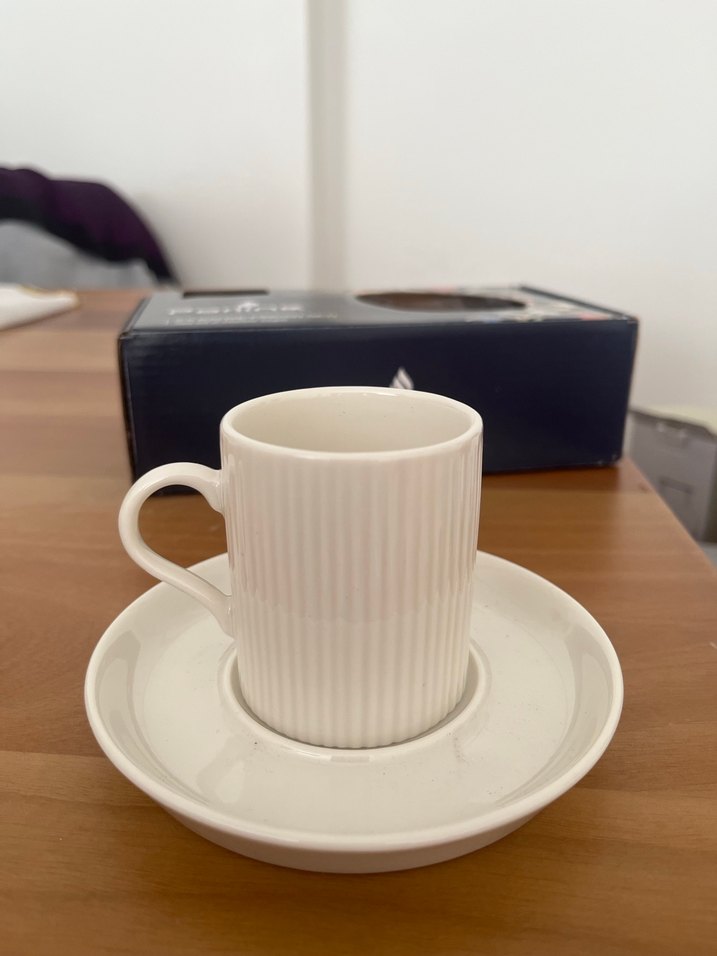 Porline Bohem Desenli 2'li Kahve Fincan Seti - Görsel 2