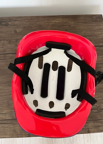 Mavi Baskılı Biker Kask Velcro Özellikli - Görsel 3