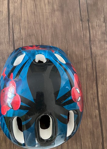 Mavi Baskılı Biker Kask Velcro Özellikli - Görsel 2
