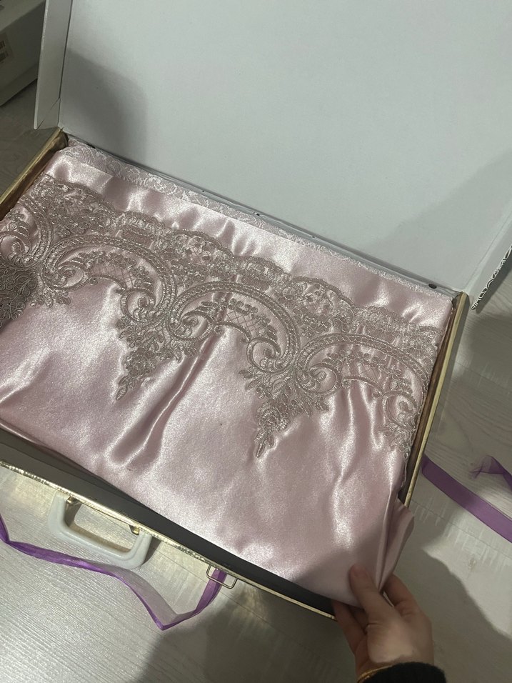 İşlemeli Parlak Pembe pike takımı - Görsel 3