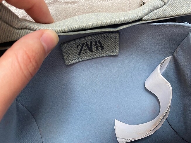  Beden mavi Renk Zara kot çanta