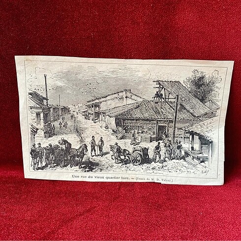 Beden beyaz Renk ANTİKA 1876 BASKI OSMANLI GRAVÜR