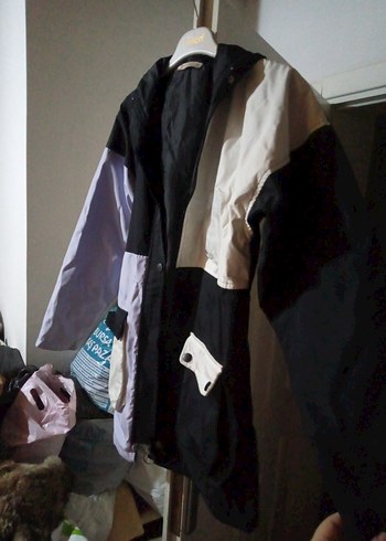 Düğmeli Çok Renkli Midi Kadın Ceket - Görsel 3