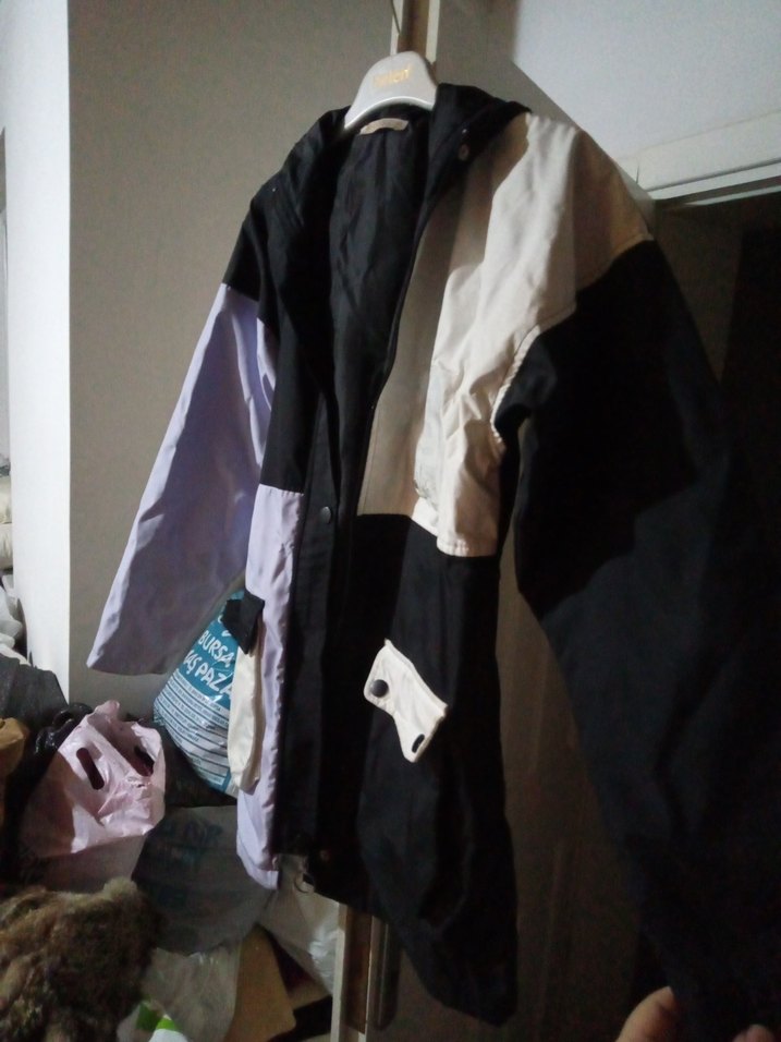 Düğmeli Çok Renkli Midi Kadın Ceket - Görsel 3