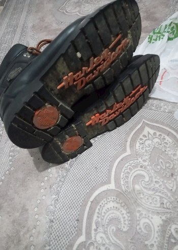 Harley Davidson Siyah Deri Biker Erkek Botları - Görsel 7