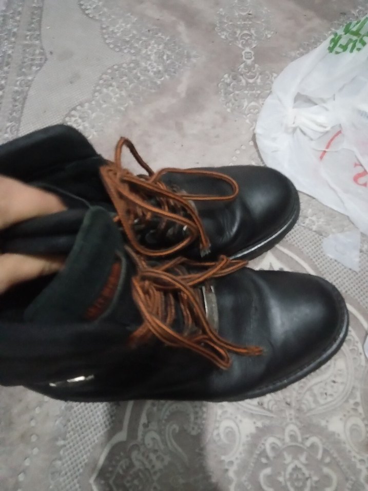 Harley Davidson Siyah Deri Biker Erkek Botları - Görsel 3