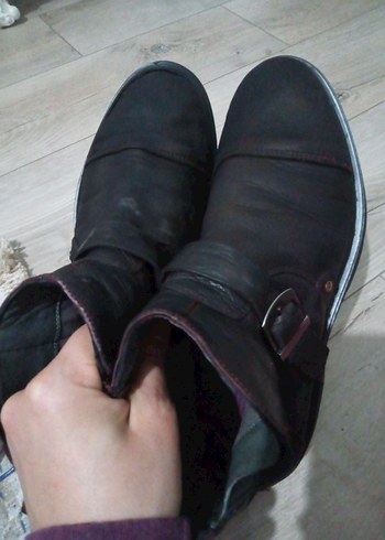 Kahverengi Deri Tokalı Erkek Bot - Görsel 10