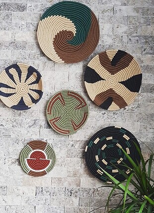 6 lı set duvar tabağı