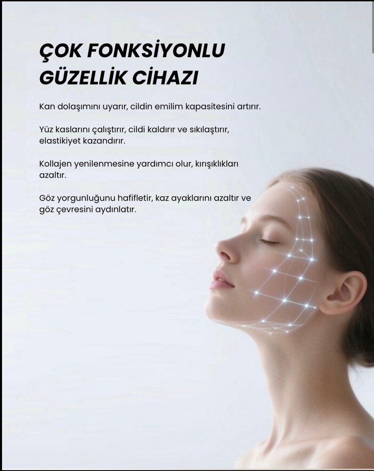 Myvane Beyaz Çok Fonksiyonlu Yüz Güzellik Cihazı - Görsel 3