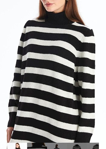 Zebra Desenli Triko Hamile Tişörtü - Görsel 3