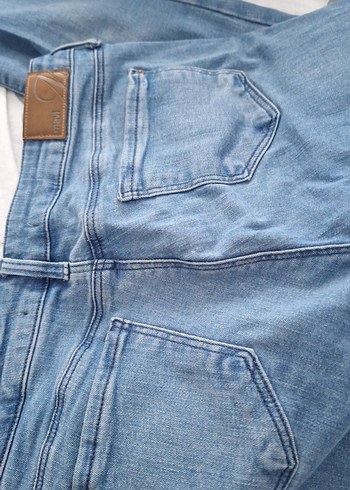 29 Beden Kadın Mavi Midi Denim Pantolon