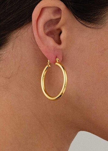 Accessorize Çelik halka küpe 