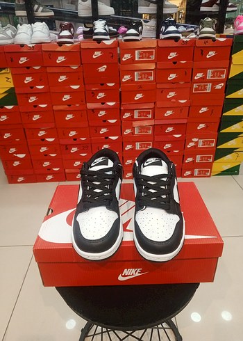 38 Beden siyah Renk Nike DUNK Siyah-Beyaz Blok Spor Ayakkabı