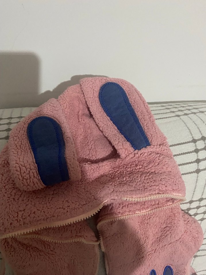 Kız Çocuk Pembe Örme Polar Yelek - Görsel 3