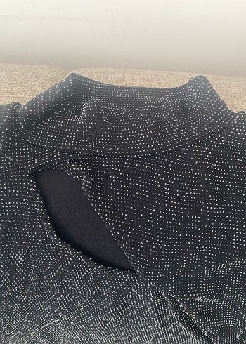 Gri Düğmeli Kadın elasten Kazak - Görsel 2