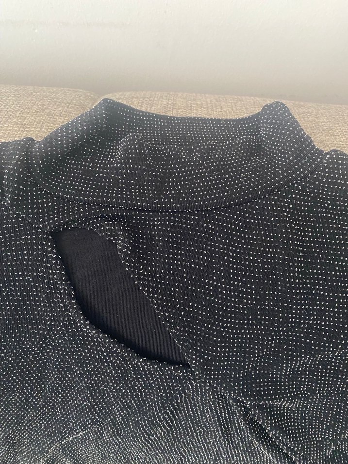 Gri Düğmeli Kadın elasten Kazak - Görsel 2