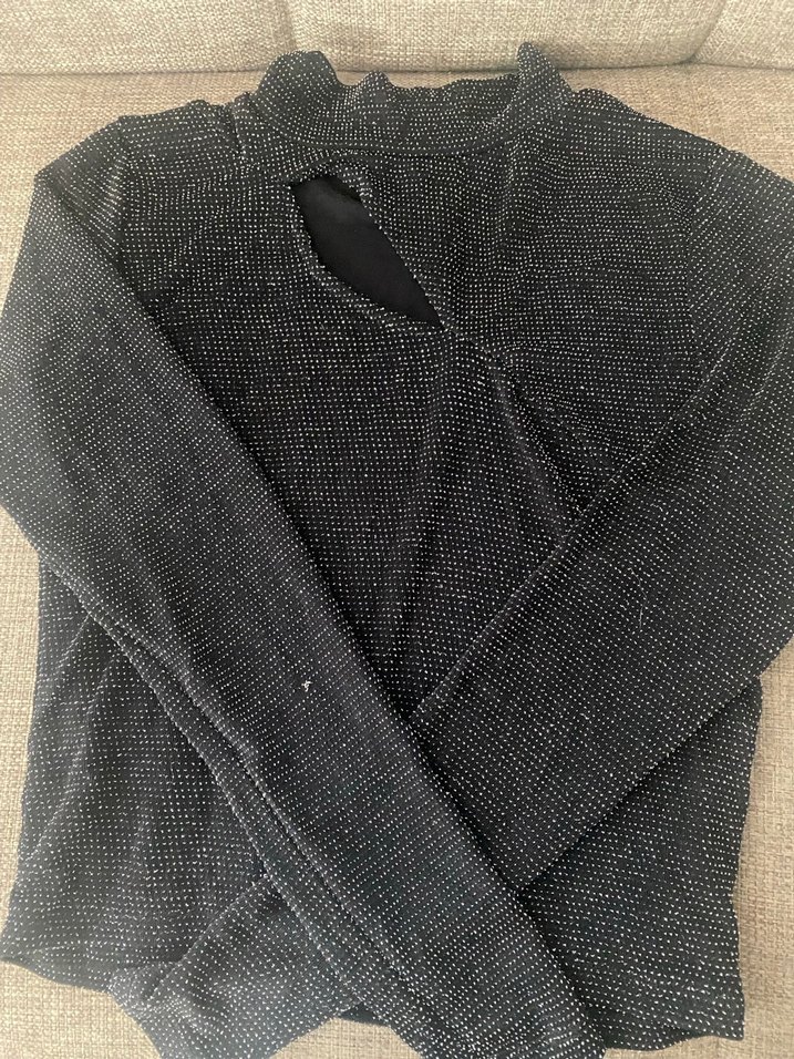 Gri Düğmeli Kadın elasten Kazak - Görsel 5