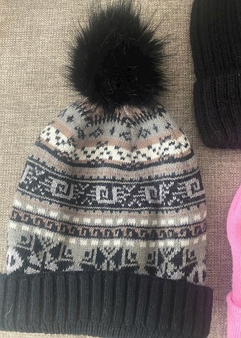 Pembe Örgü Kadın Bere - Görsel 5