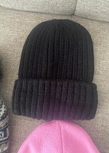 Pembe Örgü Kadın Bere - Görsel 7