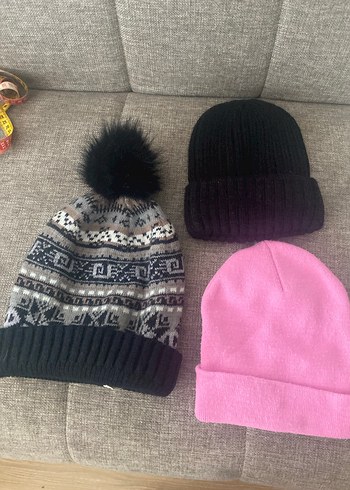 Pembe Örgü Kadın Bere - Görsel 2