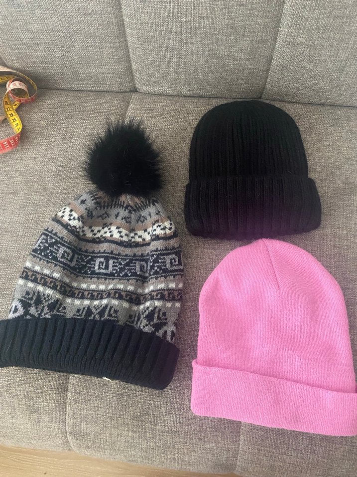 Pembe Örgü Kadın Bere - Görsel 3