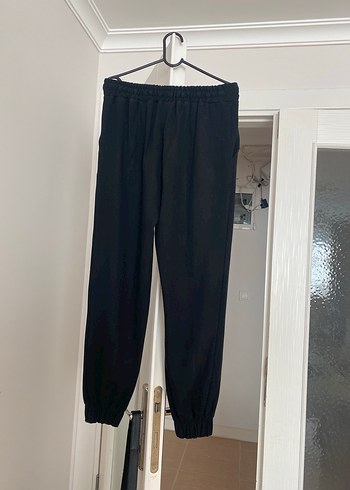 Kadın Siyah Kemerli Spor Pantolon - Görsel 7