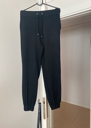 Kadın Siyah Kemerli Spor Pantolon - Görsel 3