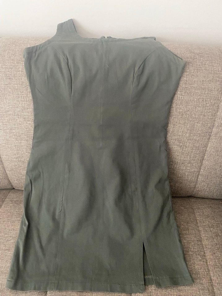 Tek Omuzlu Midi Kadın elbise - Görsel 2